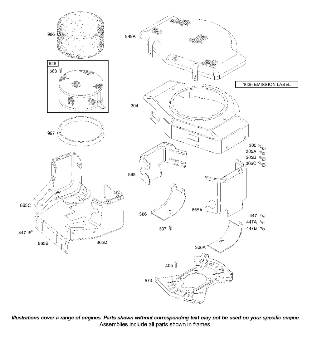 Blower Housing Diagram and Parts List for 422707-1520-XX  Briggs and Stratton Engine